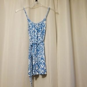 Motherhood maternity jersey knit tank top with braided belt turquoise size all